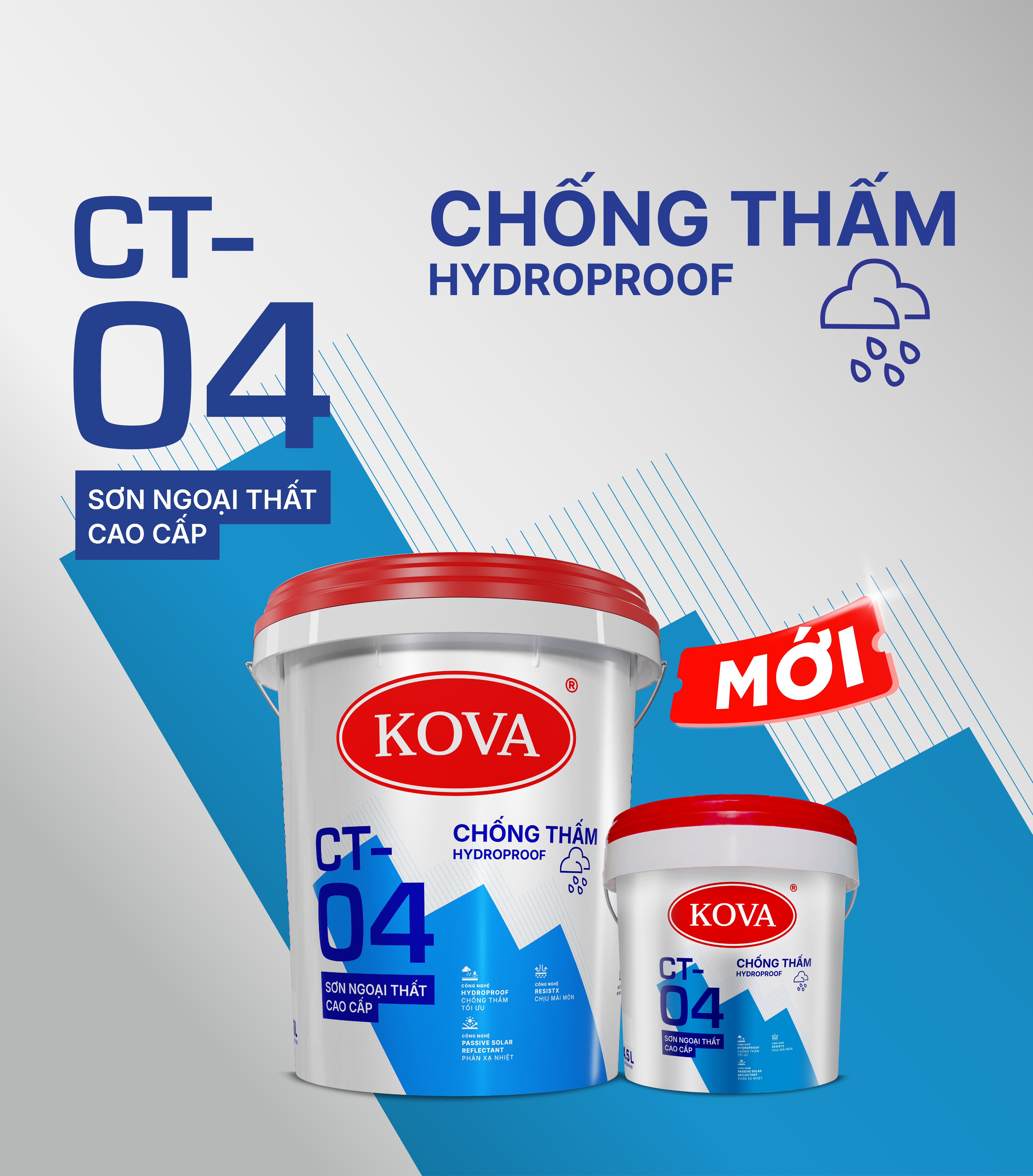 Sơn Ngoại Thất Cao Cấp KOVA CT-04 Chống Thấm